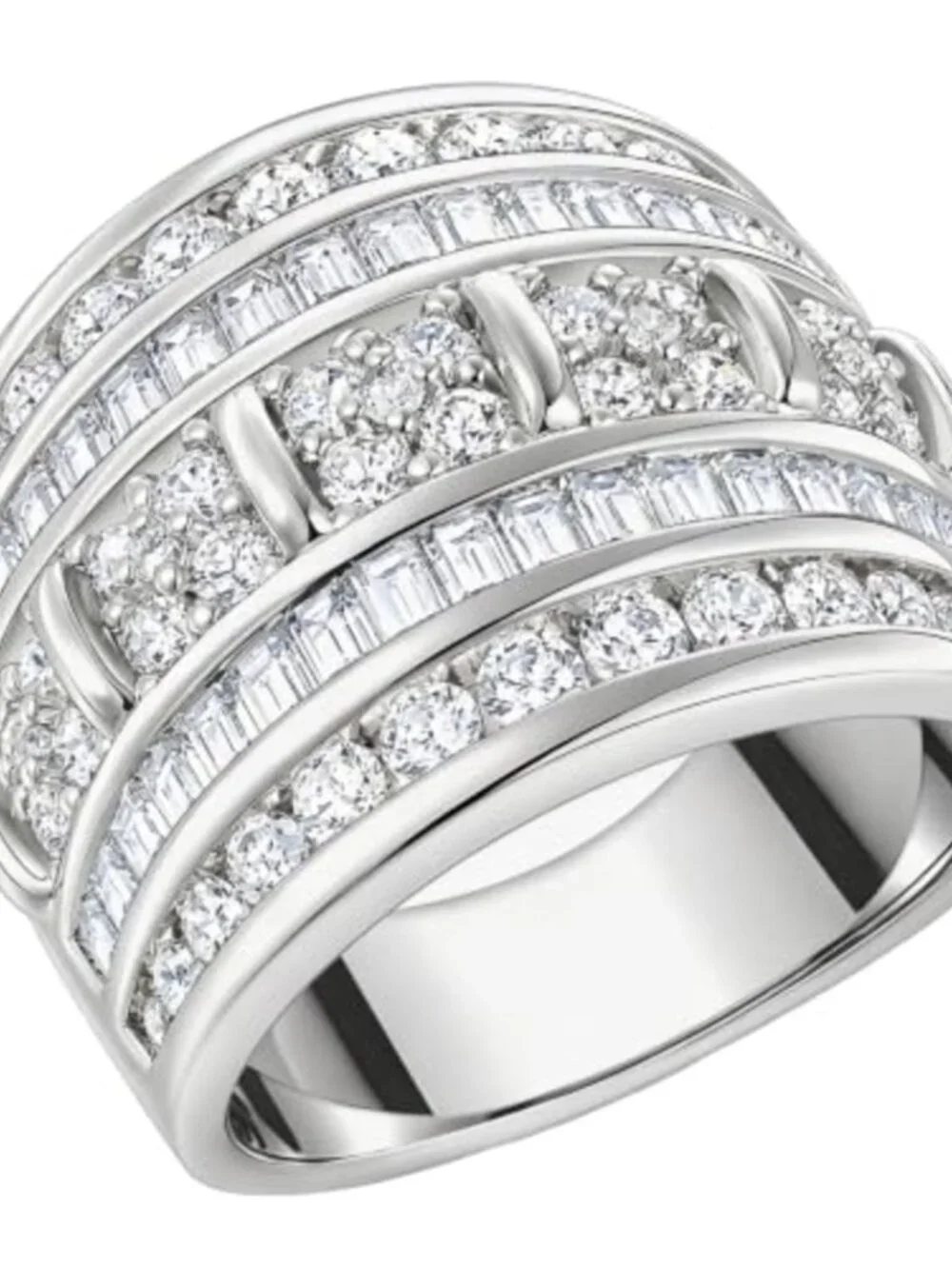 3.5 CT Cubic Zirconia Wedding Band for Women Stackable Eternity Ring